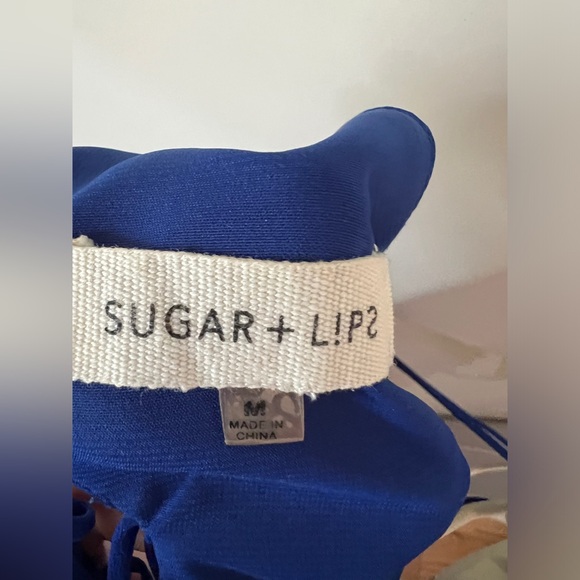 Sugar + L!ps Royal Blue A-line Mini Corset Back Dress - Picture 8 of 8